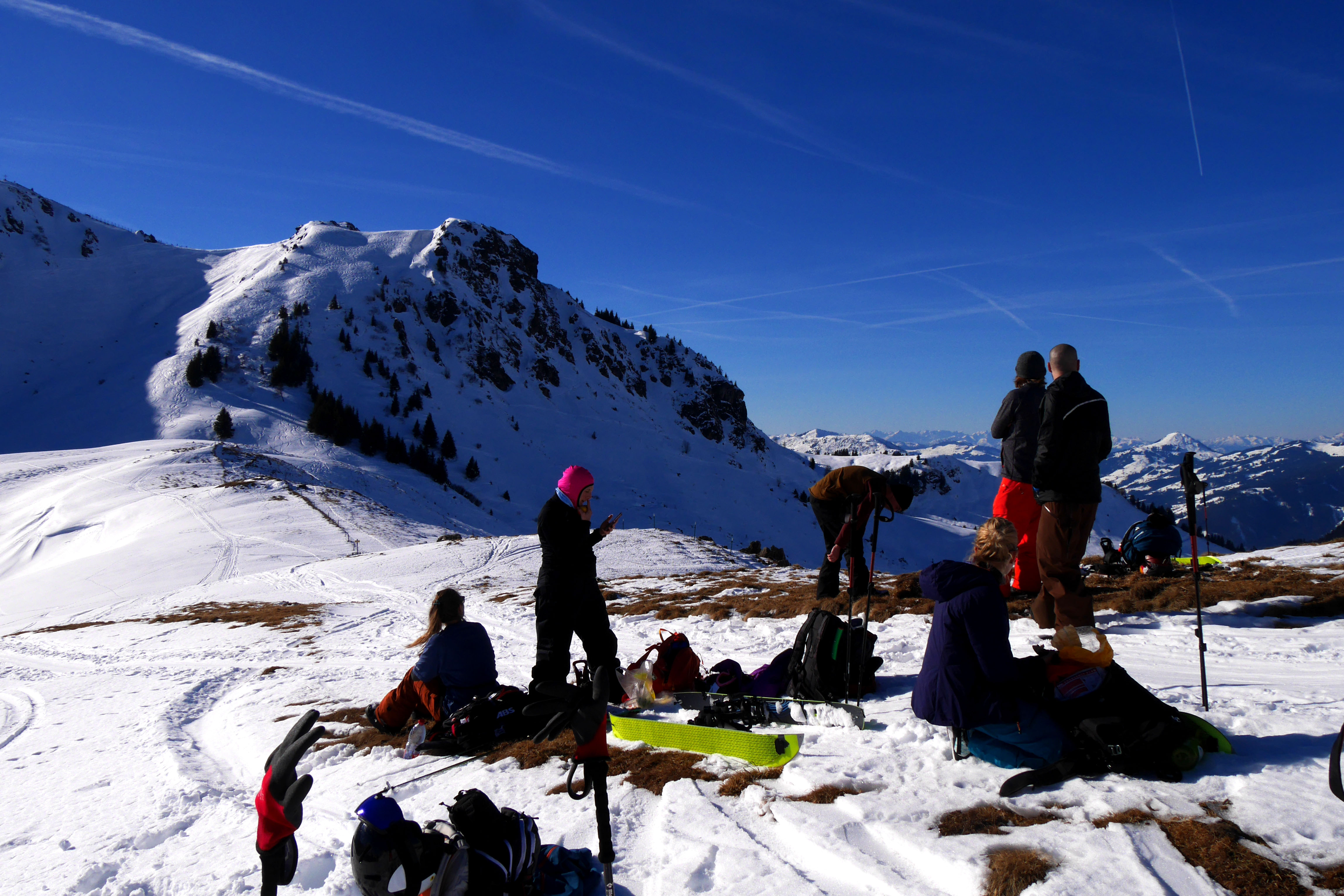 Kleine Pause am Lämmersbichl-Joch. Foto: Markus Moser