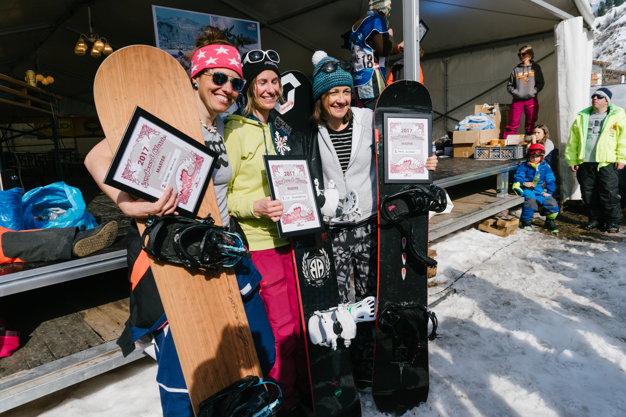Podium Masters Women: 1. Liz Kristoferitsch (AT) 2. Babs Hemund (CH) 3. Heidi Gunesch (CH)