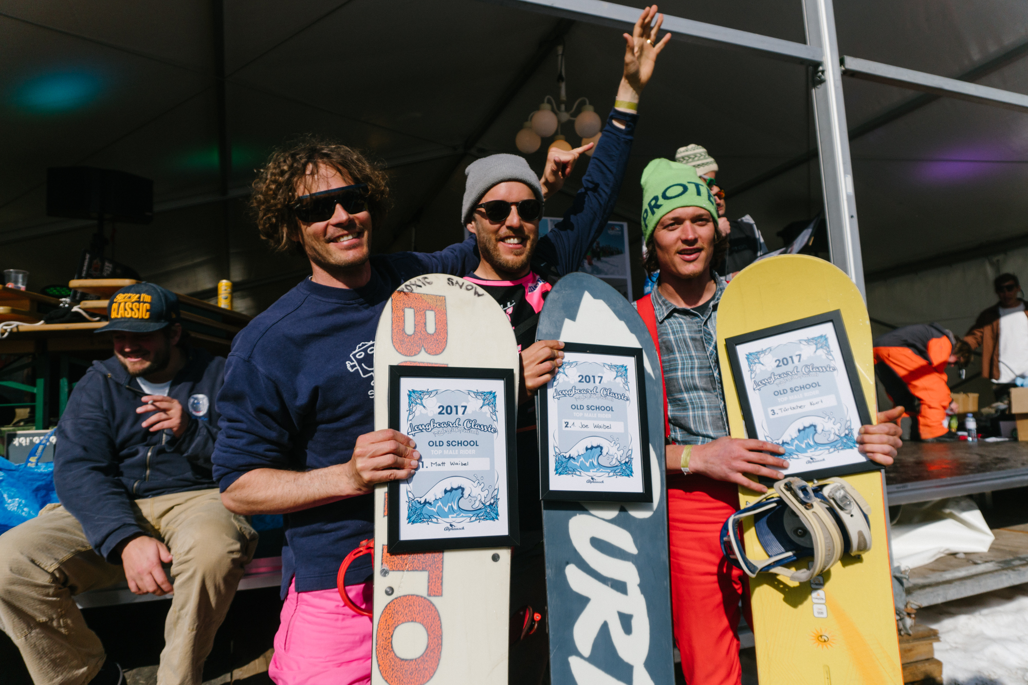 Podium Old School Men: 1. Matt Waibel (CH) 2. Joe Waibel (CH) 3. Kurt Türtscher (AT)