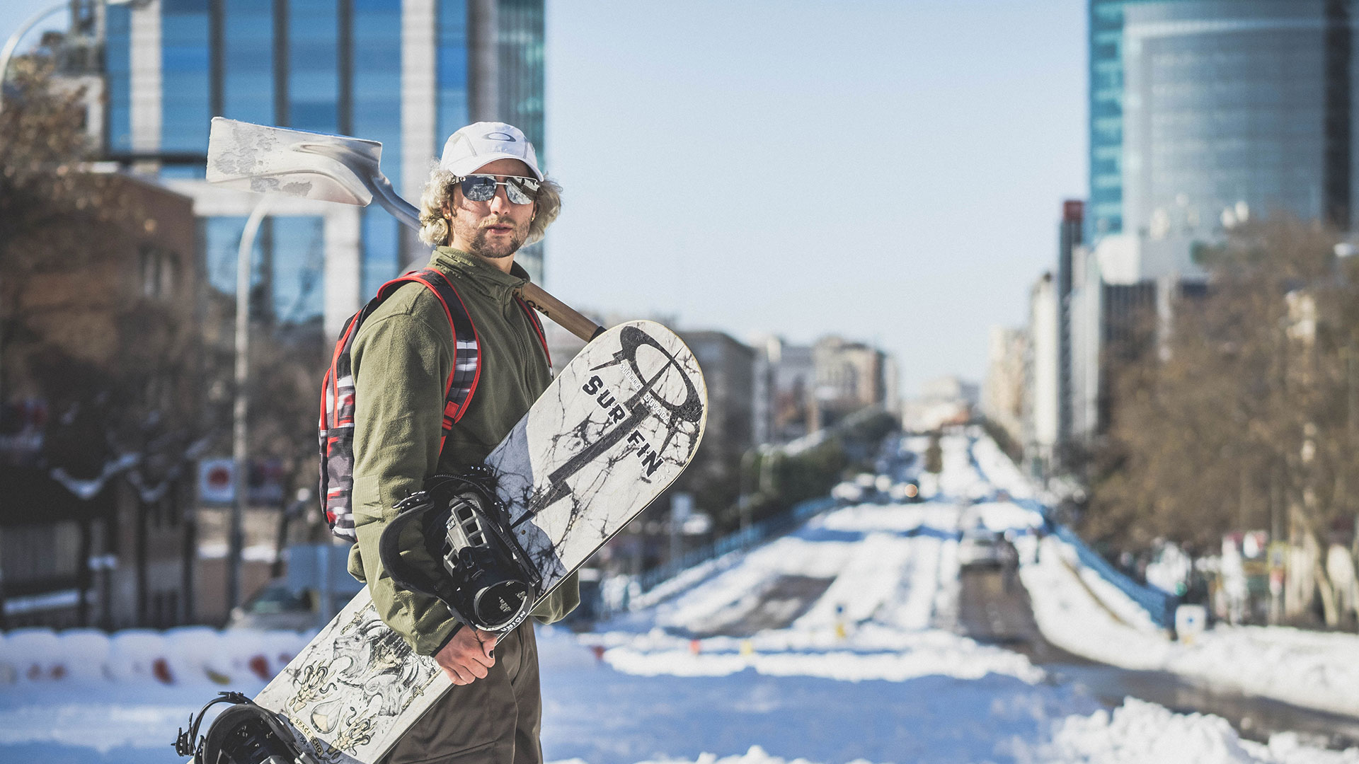 madrid, street, snowboard, snowboarding