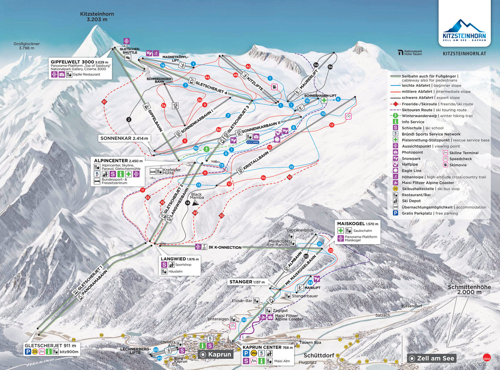 kitzsteinhorn Pistenplan