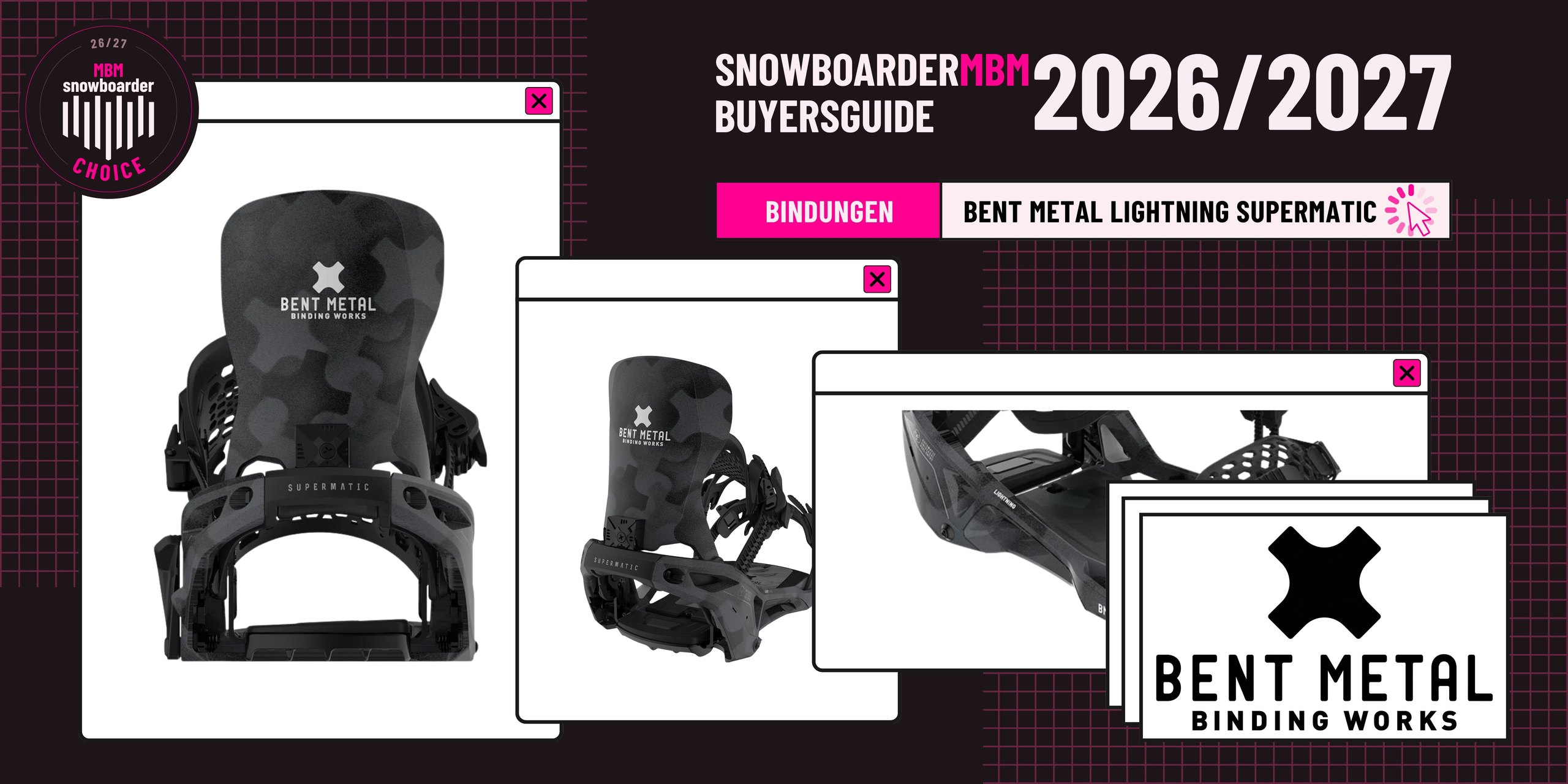 Bent Metal Lightning Supermatic Snowboard-Bindung 2026/2027