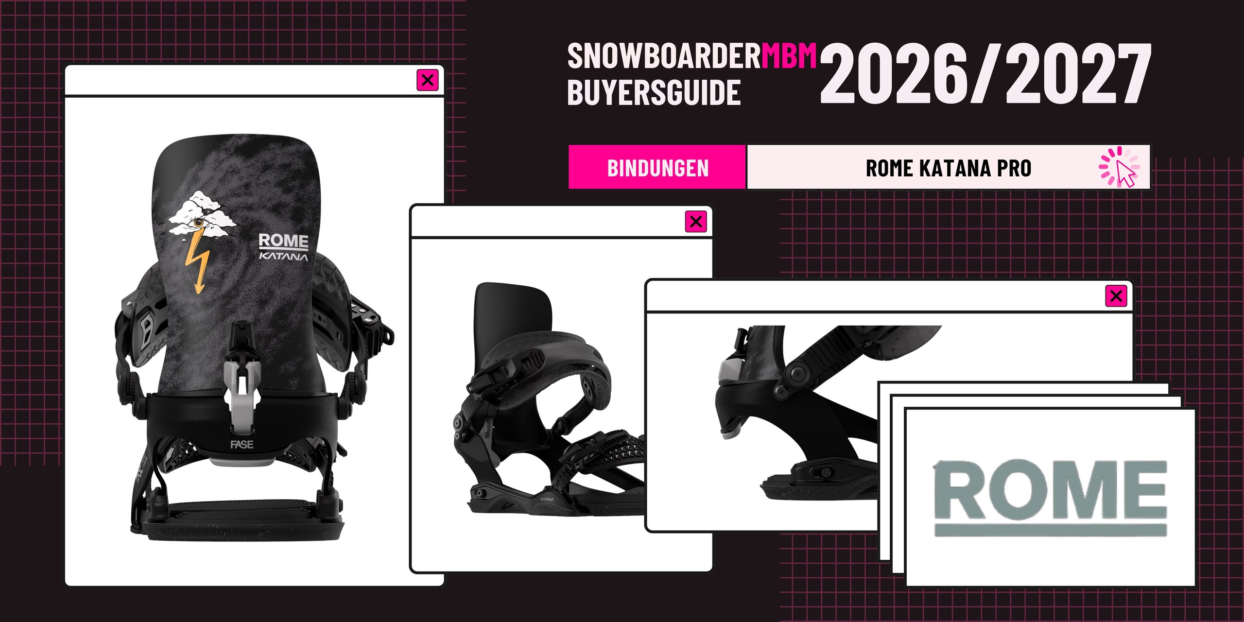 Rome Katana AW FASE Pro Snowboard-Bindung 2026/2027