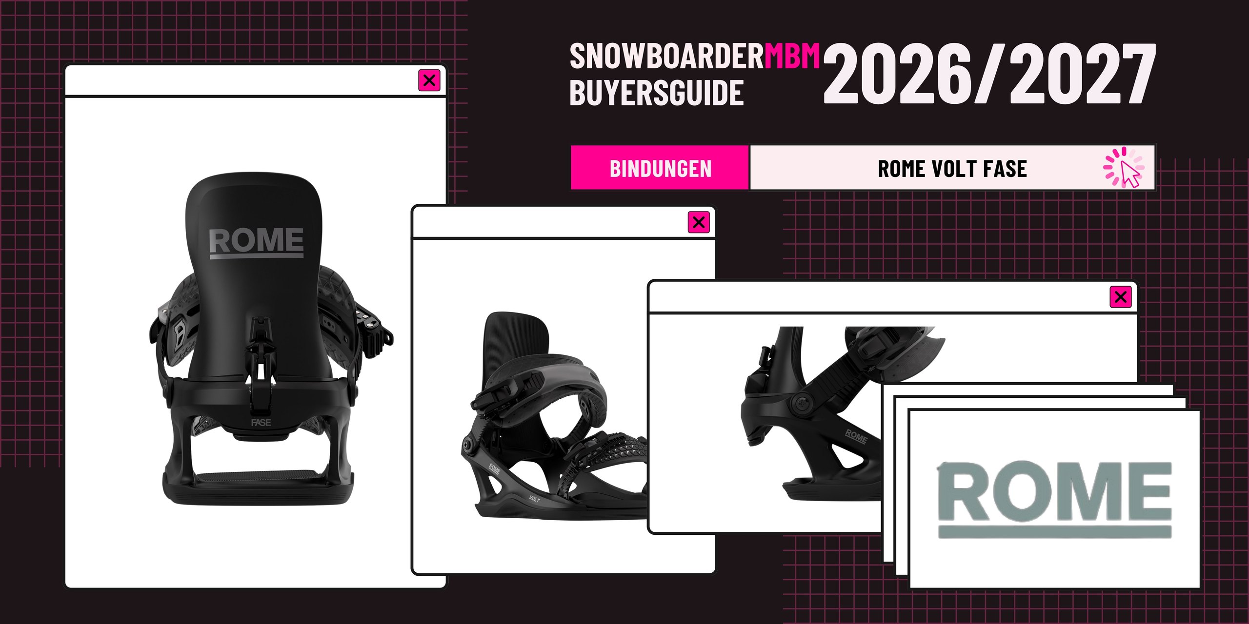 Rome Volt FASE Snowboard-Bindung 2026/2027