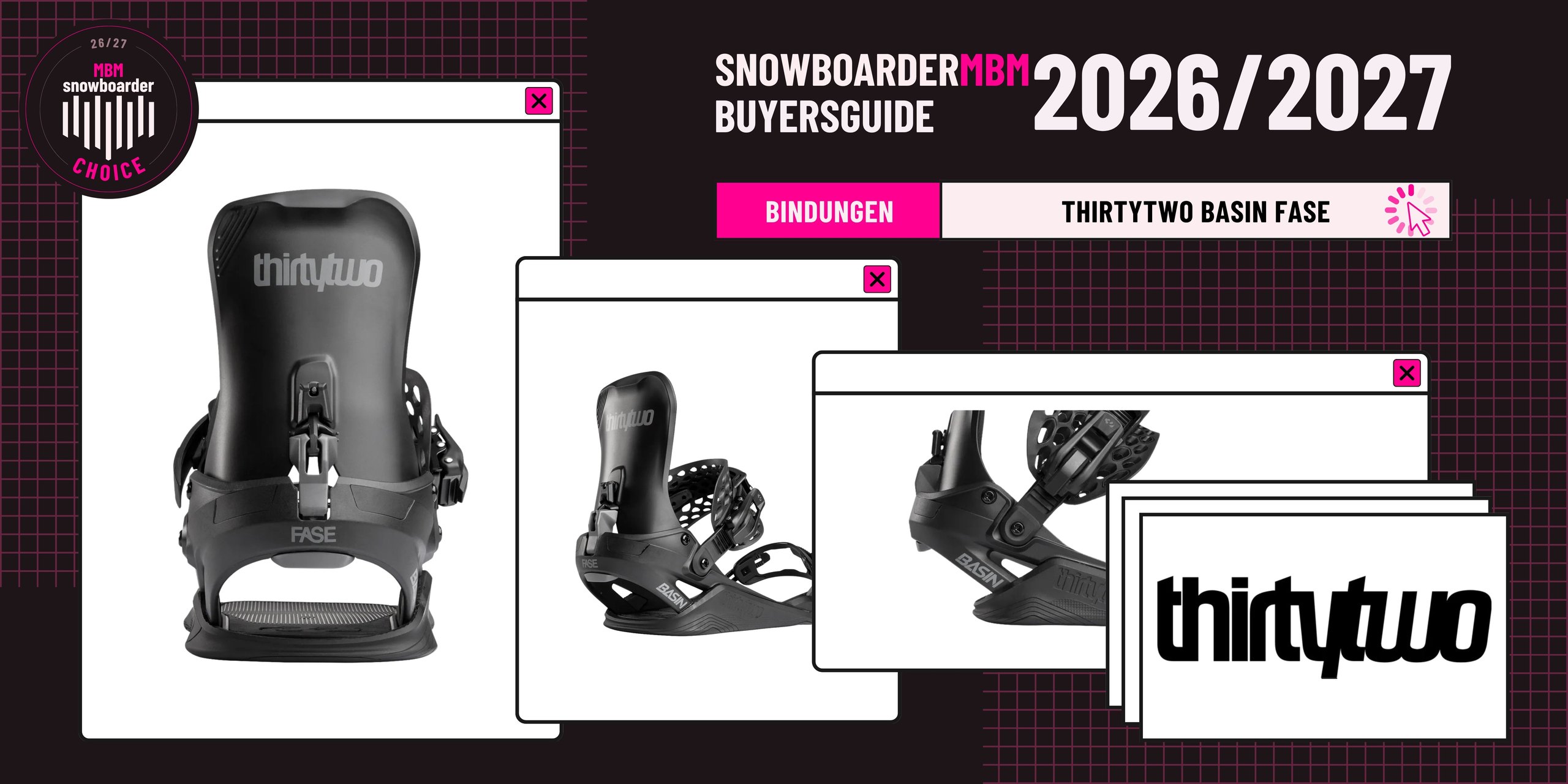 thirtytwo Basin FASE Snowboard-Bindung 2026/2027