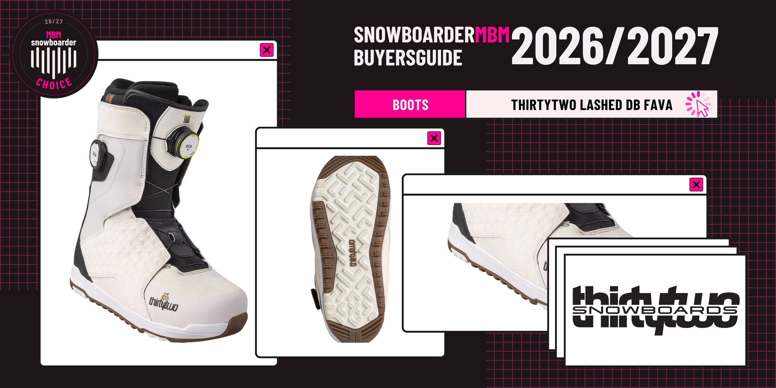 thirtytwo Lashed DB Fava Snowboard Boots 2026/2027