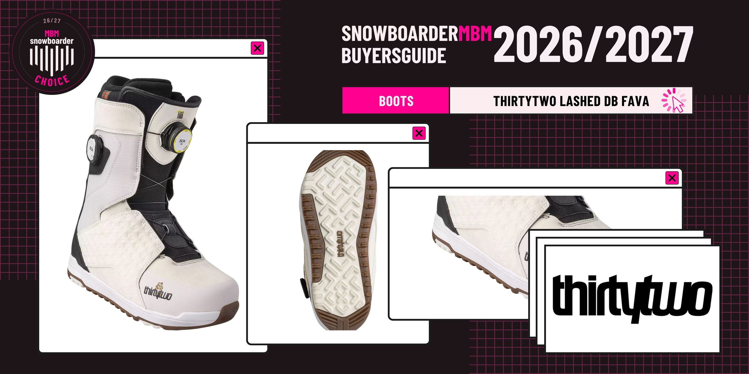 thirtytwo Lashed DB Fava Snowboard Boots 2026/2027