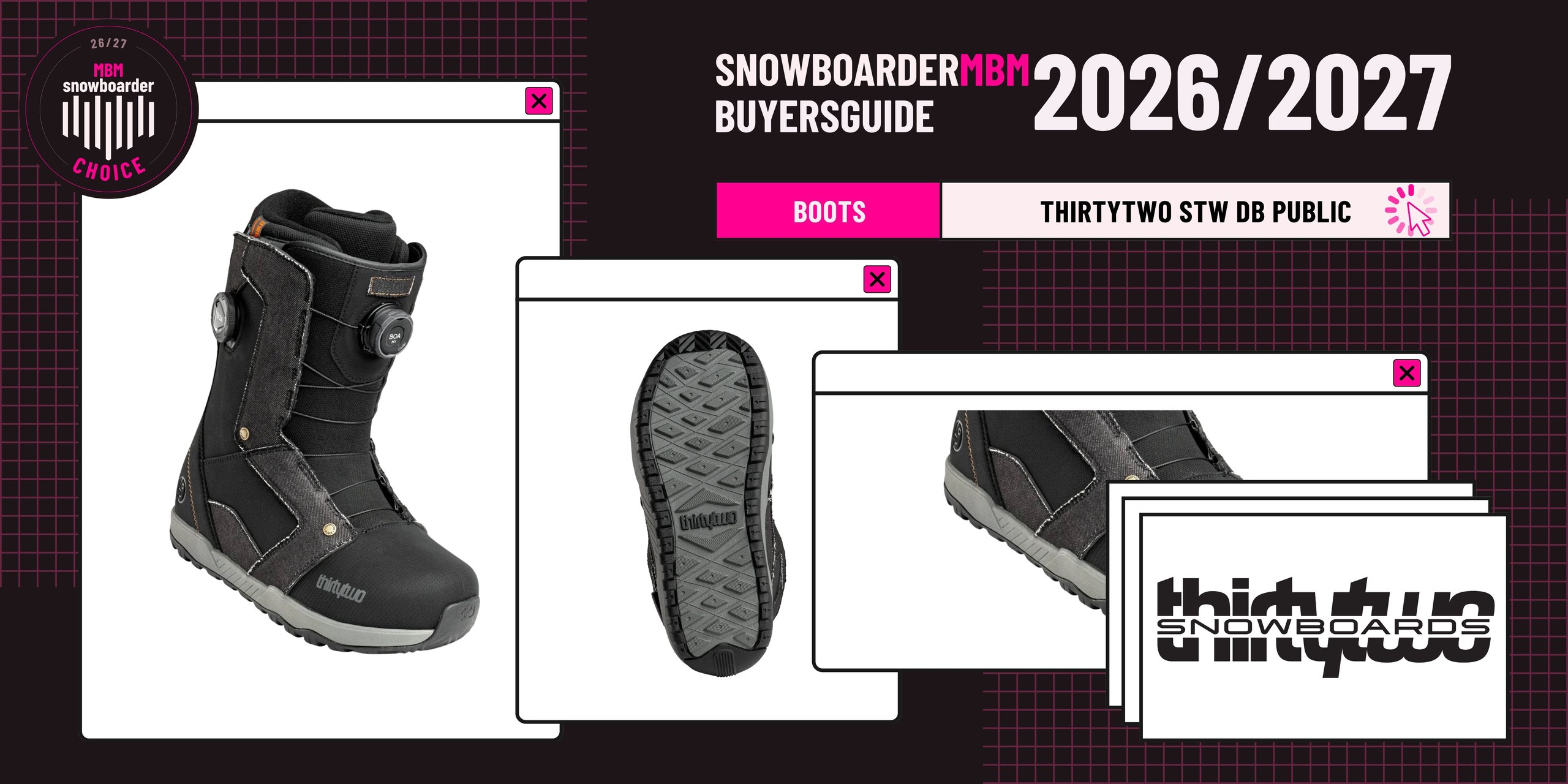 thirtytwo STW DB Public Snowboard Boots 2026/2027