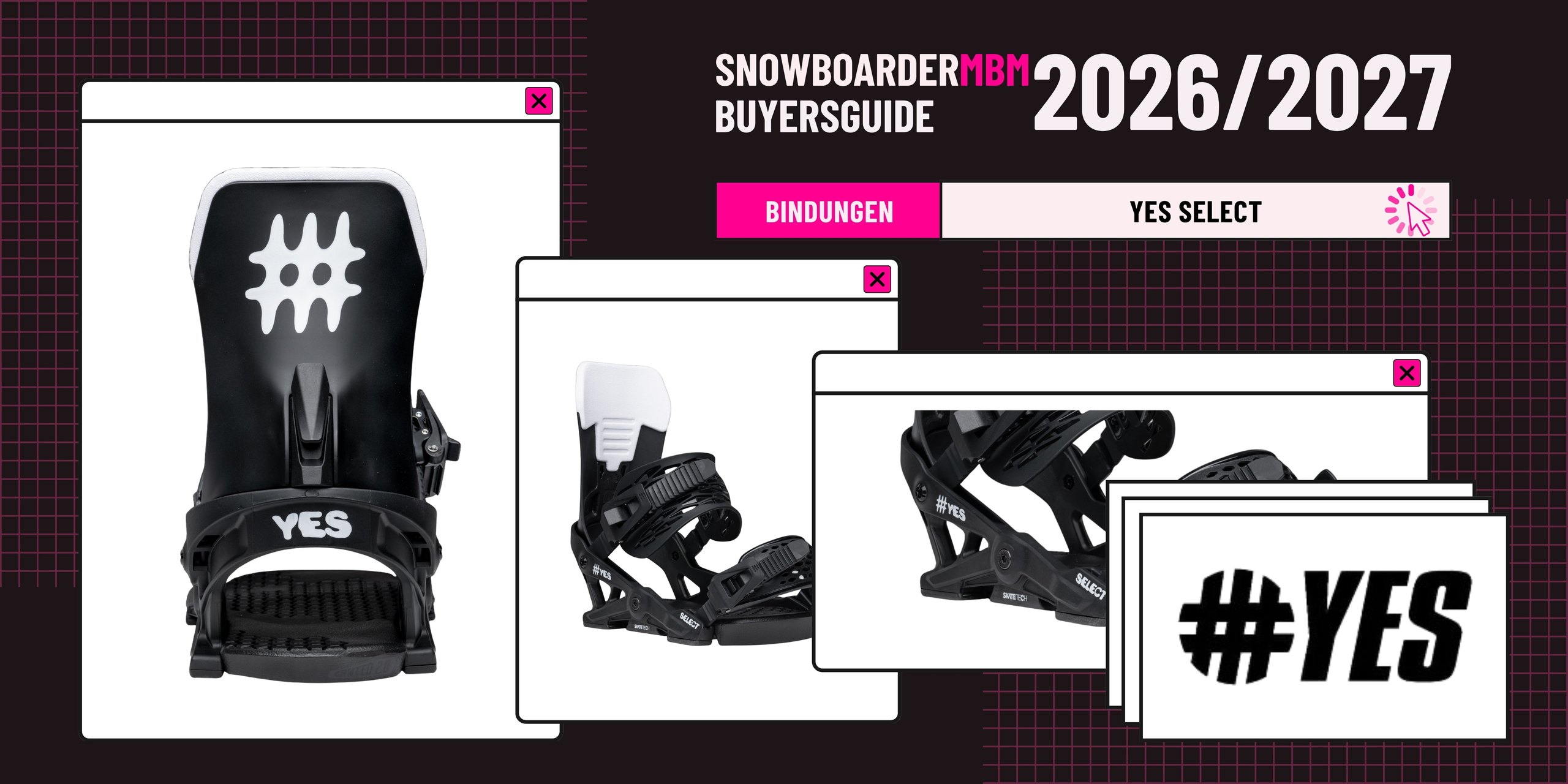 YES Select Snowboard-Bindung 2026/2027