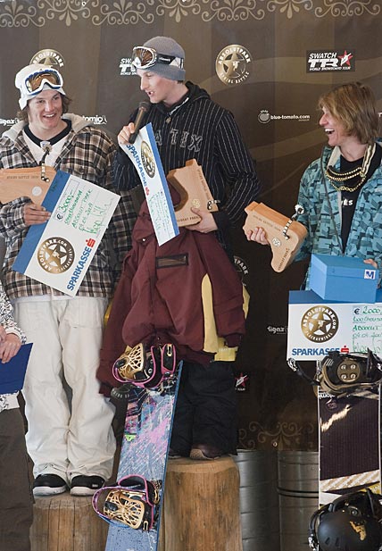 rider (v.l.): 2nd Herby Thaler, 1st Jaakko Ruha, 3rd Ville Uotila - photo: Basti Gogl