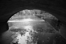 Eisbach Winterzeit Bachauskehr