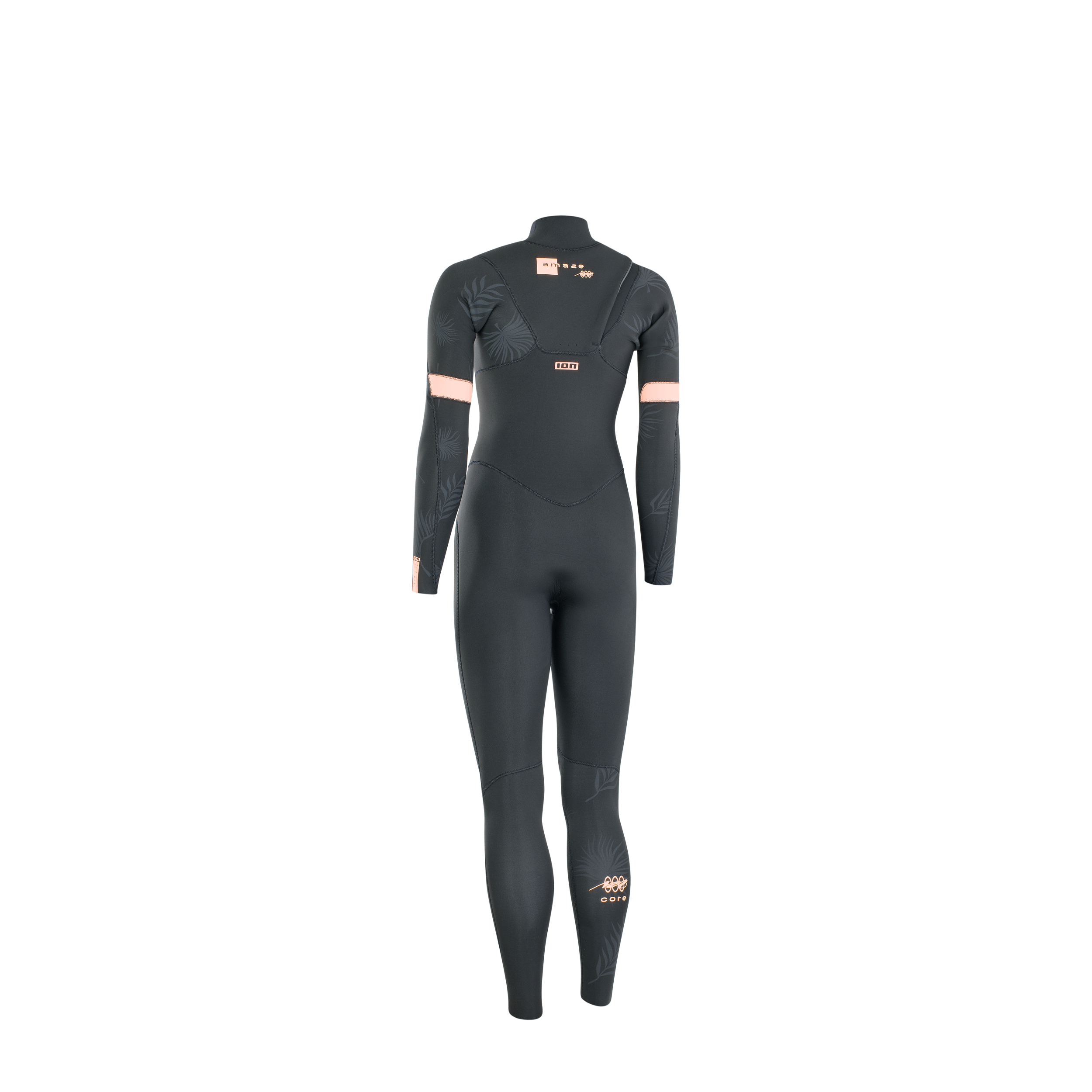48223-4536+ION-Wetsuit Amaze Core 4_3 Front Zip women+02+900 black+back