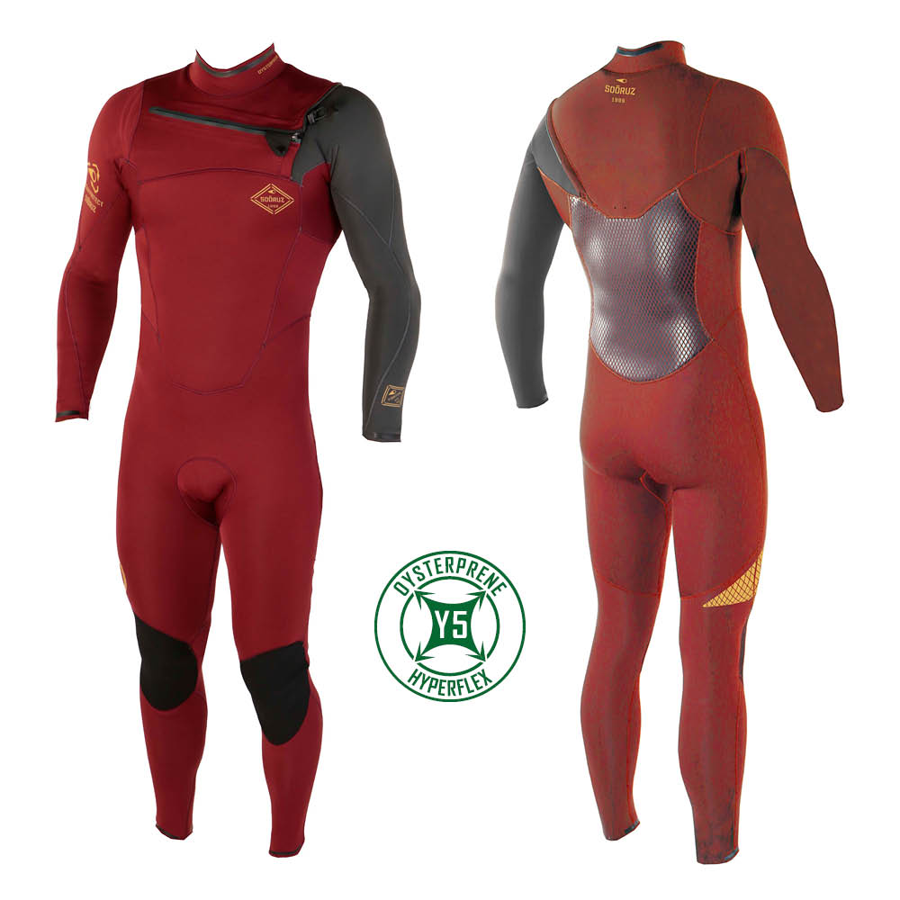 SOÖRUZ Wetsuits -FIGHTER Chest-zip Red - Men SOÖRUZ Wetsuits -FIGHTER Chest-zip Red - Men