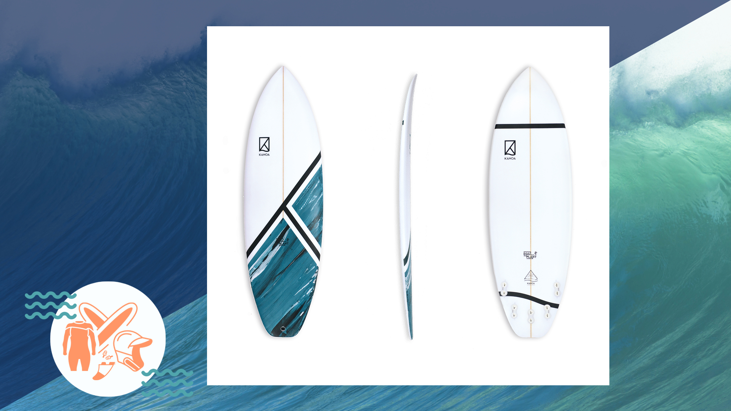 Kanoa Eggplant surfboard