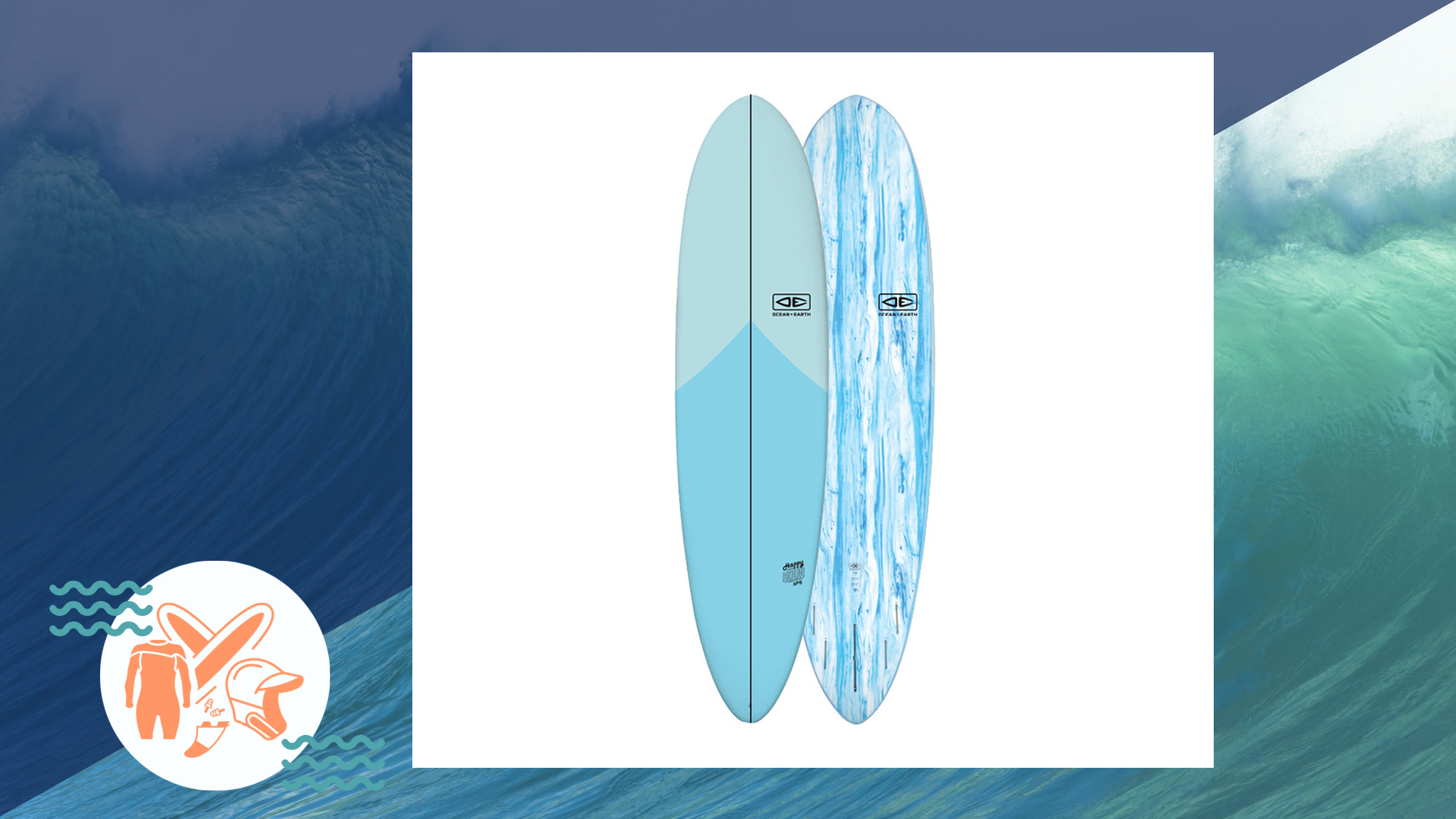 Ocean & Earth - Happy Hour Epoxy Soft Surfboard