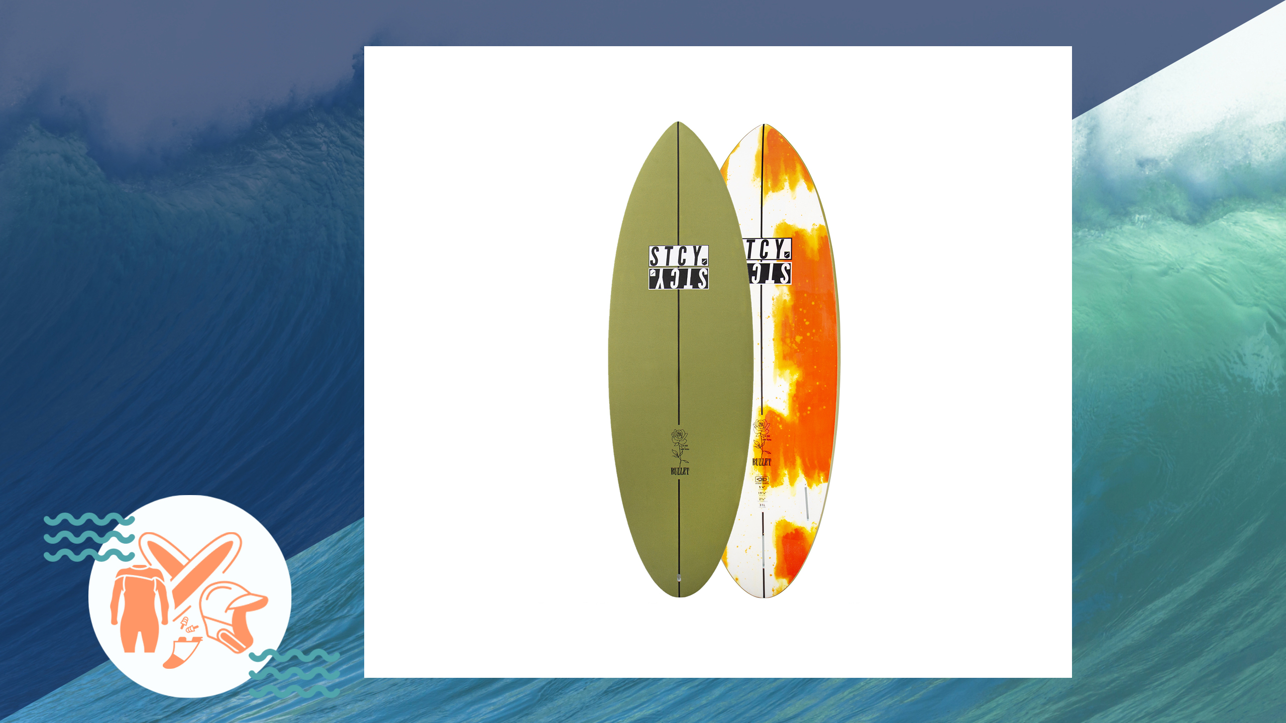 Ocean & Erath - Stacey Bullet Epoxy Soft Surfboard