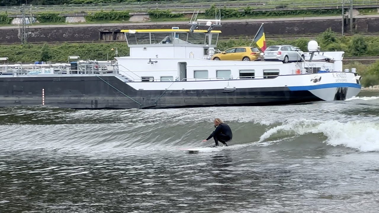 Fährwelle Ferrywave Rhein