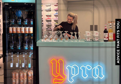 Een drankje tijdens het kerstshoppen!