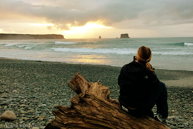 in photos: a beautiful sunset in Rapahoe, New Zealand