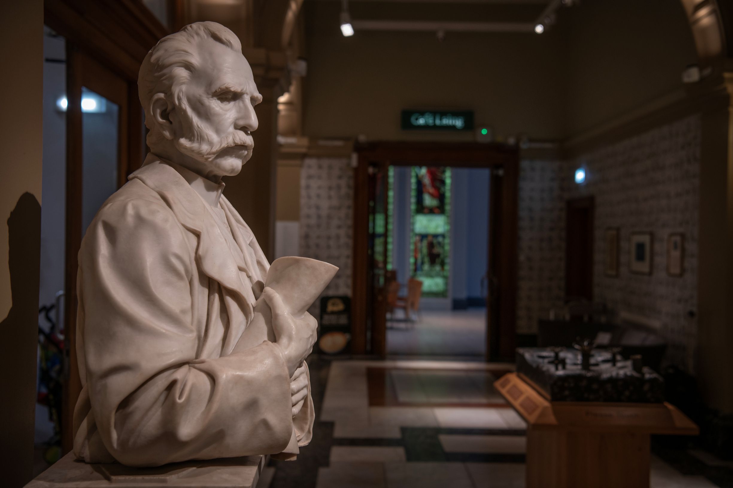 A bust of Alexander Laing in the Marble Hall