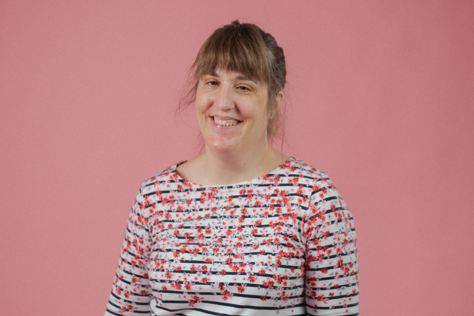 A smiling woman