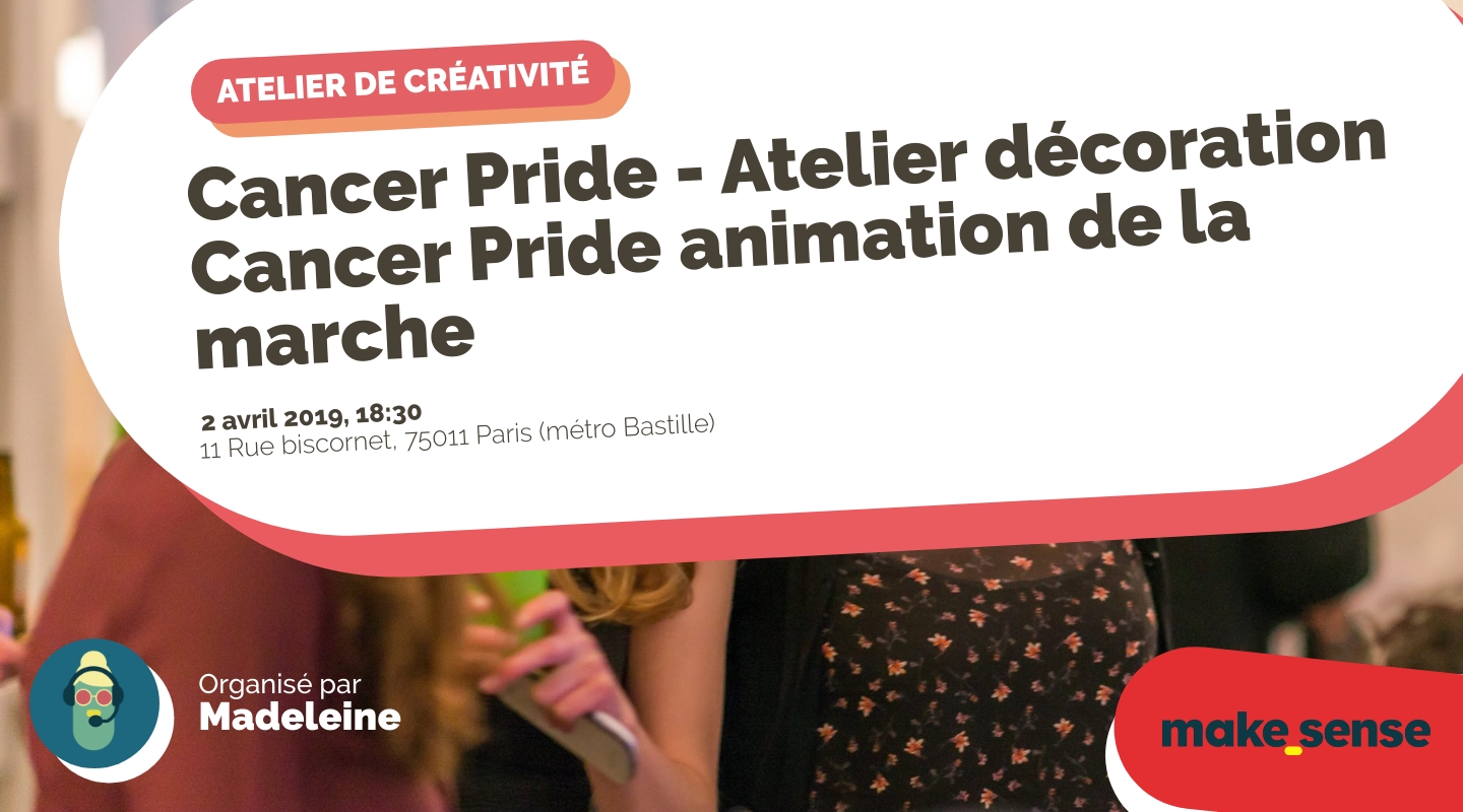 Image of the event : Cancer Pride - Atelier décoration Cancer Pride + animation de la marche Image of the event : Cancer Pride - Atelier décoration Cancer Pride + animation de la marche