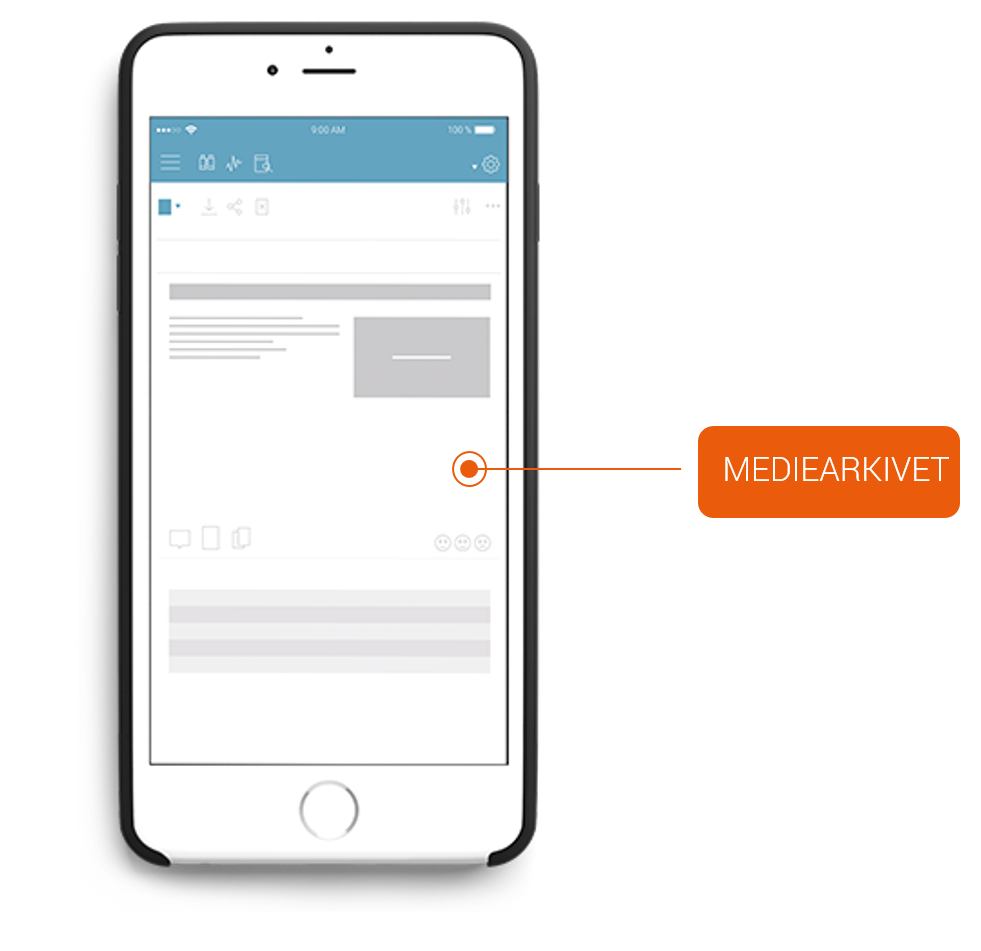 Mediearkivet i mobilapp