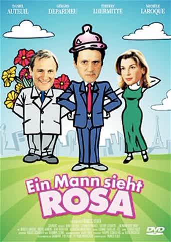 Ein Mann sieht rosa