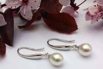 Exsila Artikel: Perlen Ohrhänger Ohrringe 925 Silber, YR2 x