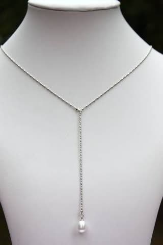 Exsila Artikel: Halskette mit Perlen Anhänger, echt Süßwasserzucht Perlen Schmuck weiss A42 x