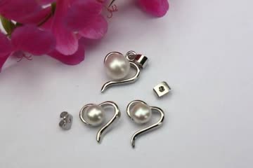 Exsila Artikel: Perlen Schmuck-Set, Ohrringe Ohrstecker und Anhänger, Kette P3 x