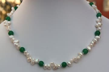 Exsila Artikel: Perlenkette, Halskette mit Achat Schmuck barock N41 x