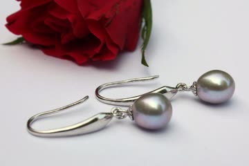 Echte Perlen Ohrringe 925 Silber, YR2G x
