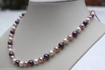 Perlenkette Halskette Collier Schmuck A7 x