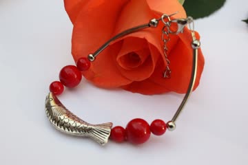 Exsila Artikel: Armband Tibet Silber Perlen Koralle X