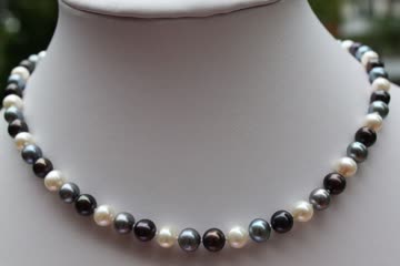 Perlenkette Halskette Collier Schmuck 56cm A2 x