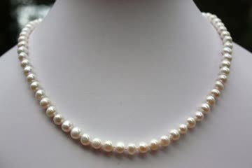 Perlenkette Collier Halskette Schmuck A1 x