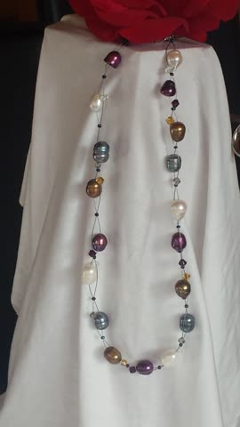 Halskette Perlenkette Schmuck N16 x