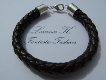 Exsila Artikel: Lederarmband, rund, geflochten *NEU*