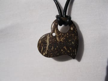 Lederkette, schwarz, mit Anhänger *NEU* 