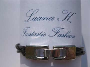 Lederarmband dunkelbraun mit Charm *NEU* 