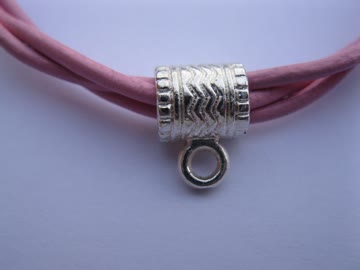 Lederarmband rosa mit Charm *NEU* 