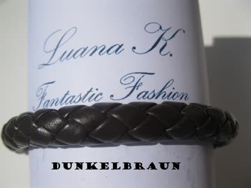 Lederarmband rund mit Karabinerverschluss *NEU*