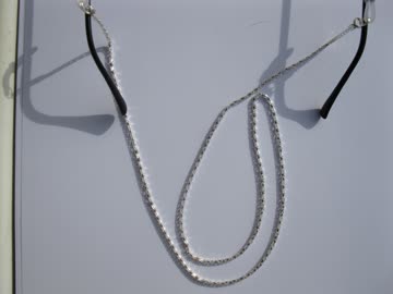Exsila Artikel: Brillenkette versilbert, filigran *NEU*