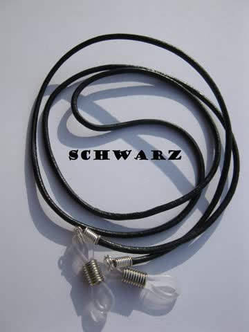 Exsila Artikel: Brillenkette echt Leder, schwarz *NEU*