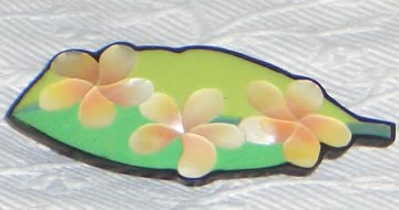 Exsila Artikel: Haarclip australische Flora "Frangipani" F18, hergestellt mit natürlichen Materialien *NEU