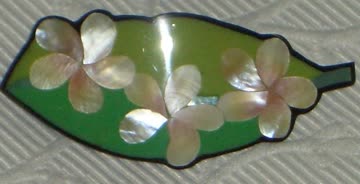 Haarclip australische Flora "Frangipani" F18, hergestellt mit natürlichen Materialien *NEU