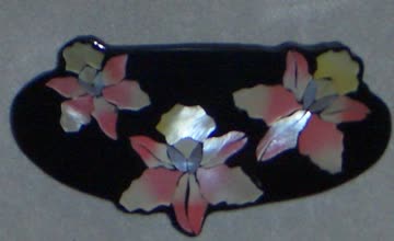 Exsila Artikel: Haarclip australische Flora "Coortown Orchid" F4 hergestellt mit natürlichen Materialien *NEU 