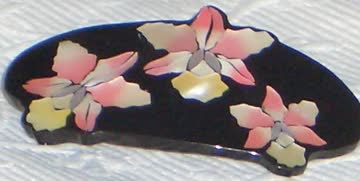 Haarclip australische Flora "Coortown Orchid" F4 hergestellt mit natürlichen Materialien *NEU 