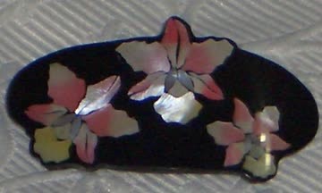 Haarclip australische Flora "Coortown Orchid" F4 hergestellt mit natürlichen Materialien *NEU 